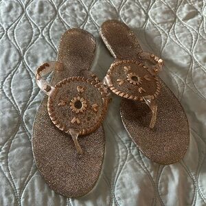 Jack Rodger’s jelly sandal. Multi color sparkle.